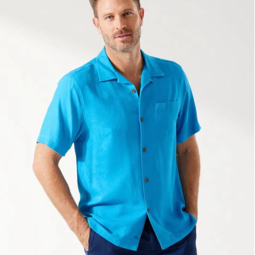 Tommy Bahama Men’s | 100% Silk Tropic Isles Camp Shirt Short Sleeves | Size XXL